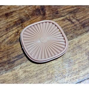 2" x 2" Vintage Tupperware Lid Magnet Mauve Colored Classic Servalier Seal VTG